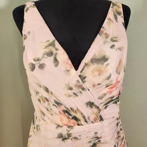 MAC DUGGAL NWT Rose Floral Asymmetrical Ruffled Gown, Size 10 - Picture 9 of 16